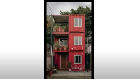 Multiple uses of containers - converted into mobile homes